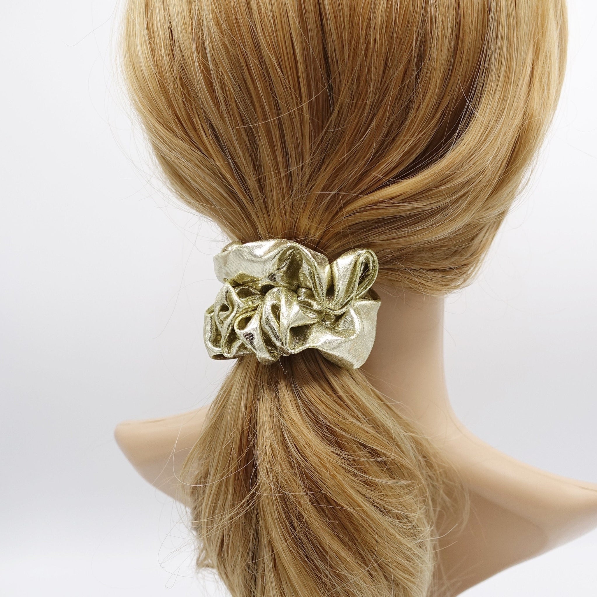 veryshine.com Scrunchies metallic bow scrunchies set for women