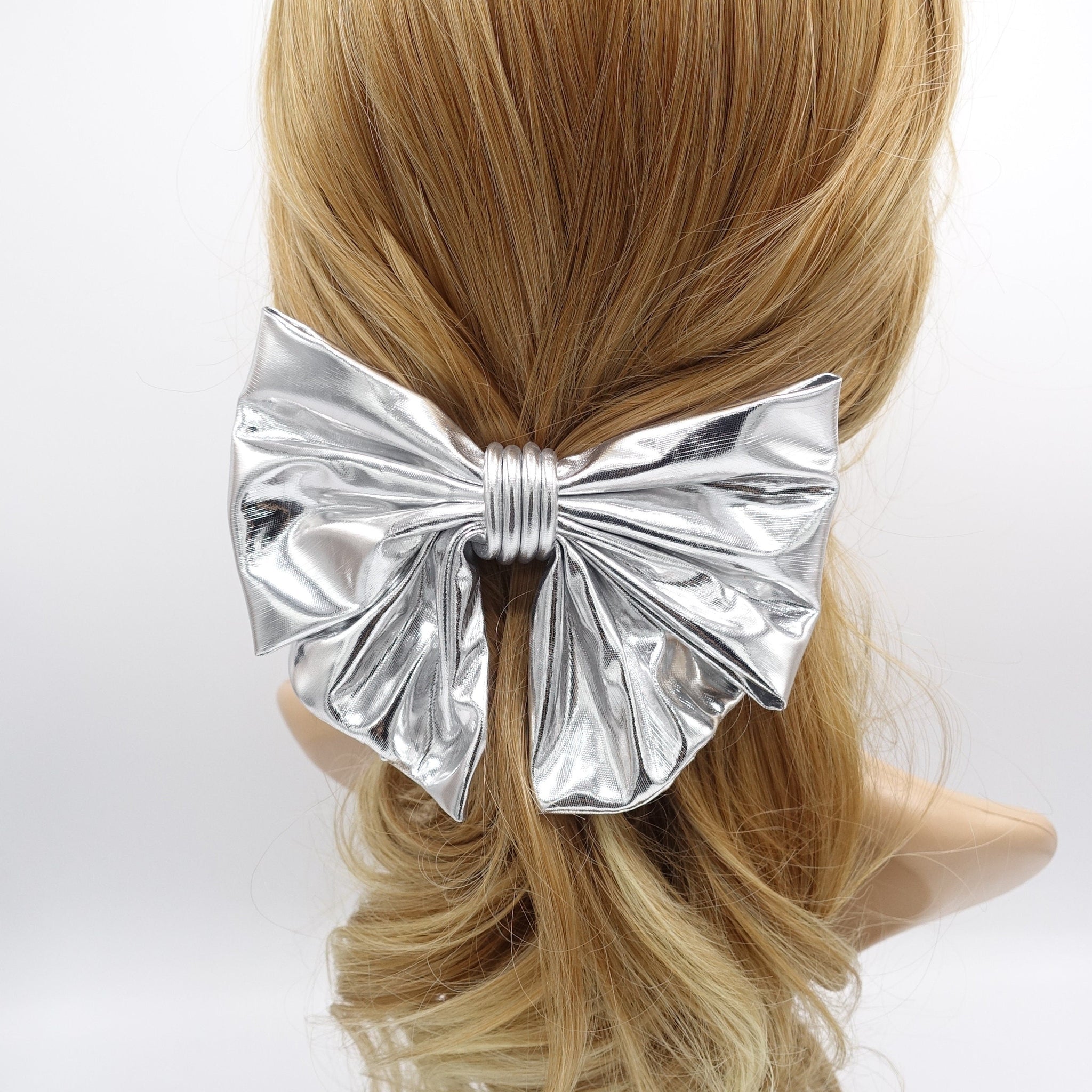 veryshine.com Scrunchies metallic bow scrunchies set for women