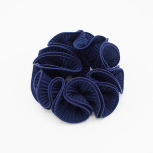 veryshine.com Scrunchies Navy pleated scrunchies 2  edge unique Spring hair scrunchy women hair accessory