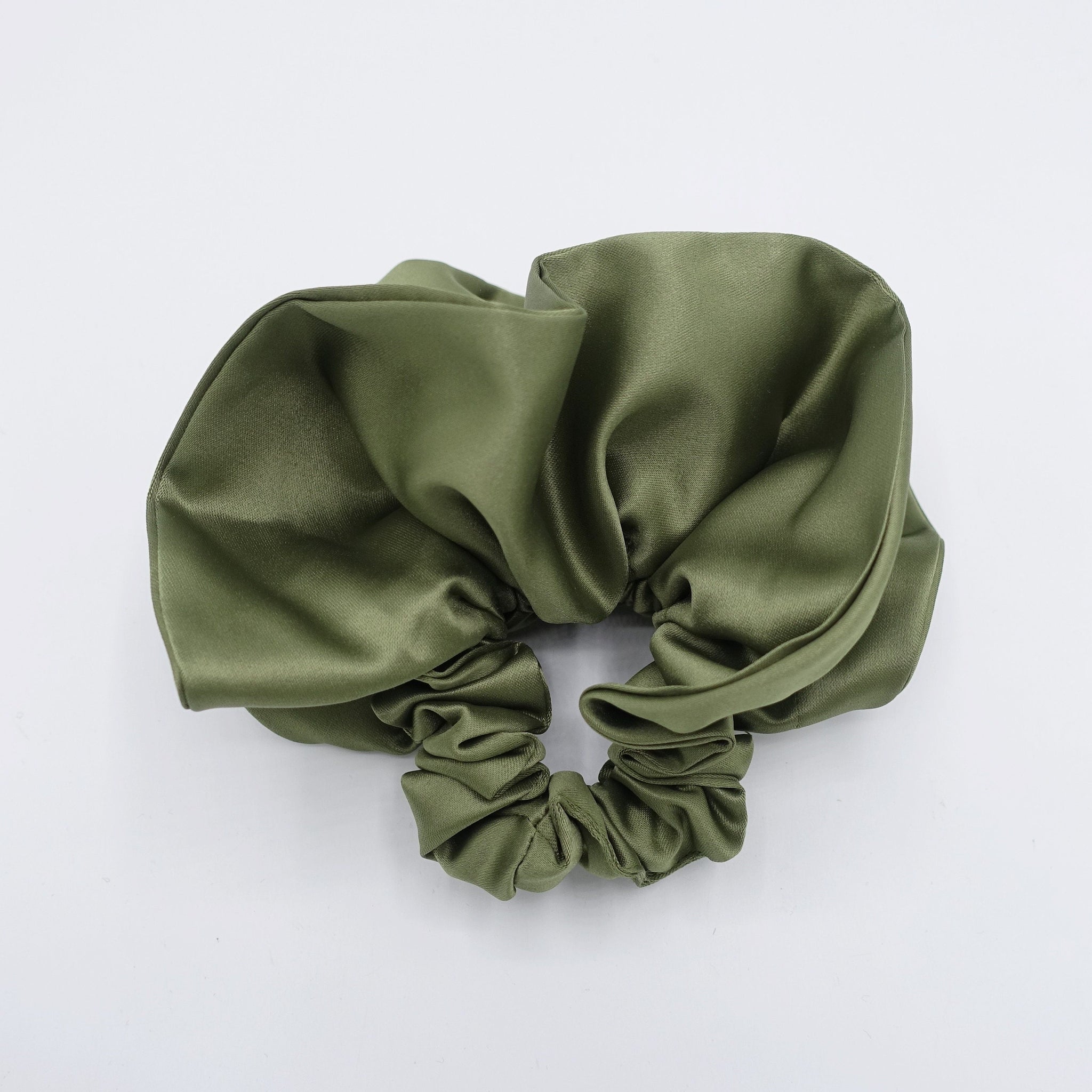 veryshine.com Scrunchies Olive satin ruffle scrunchies, satin volume scrunchies, fashion scrunchies for women