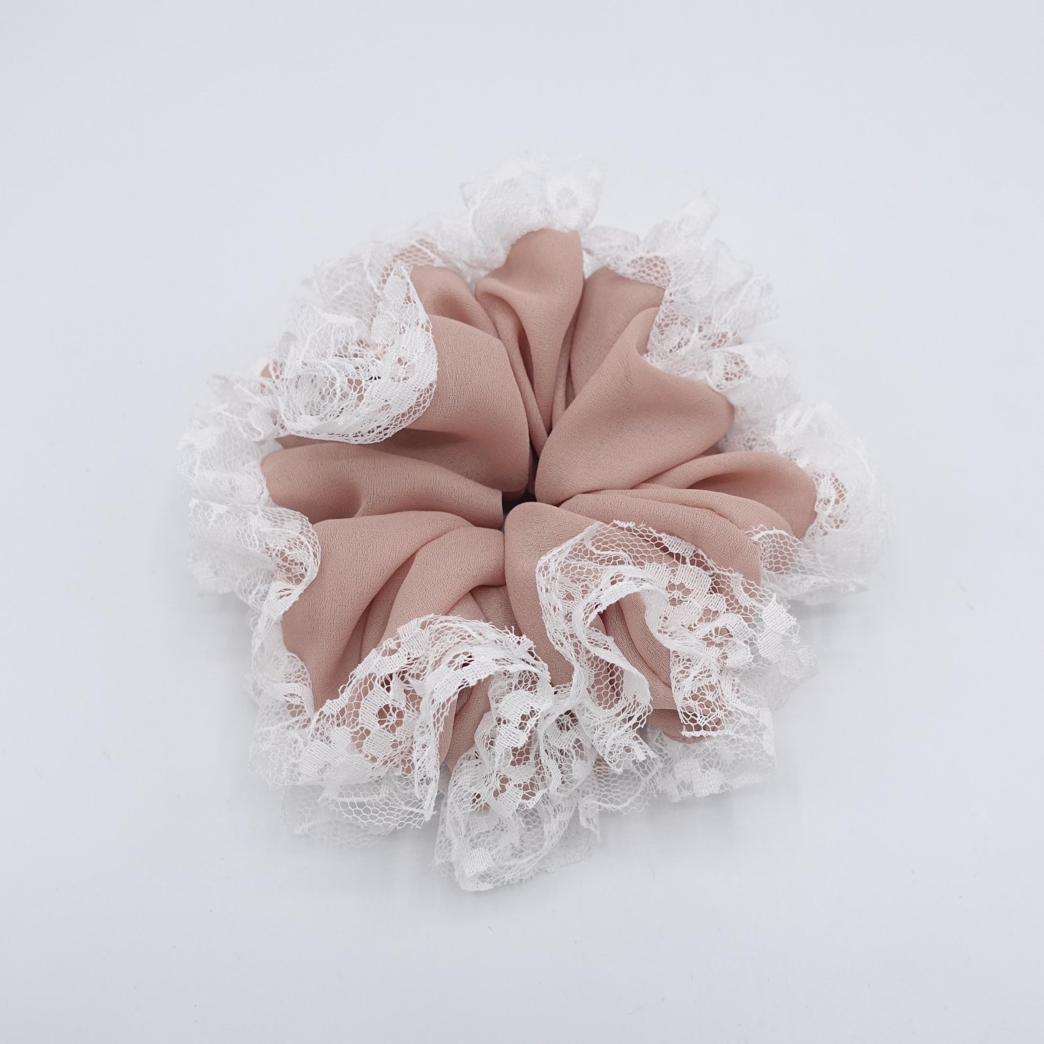 veryshine.com Scrunchies Peach chiffon scrunchies, lace scrunchies, feminine scrunchies