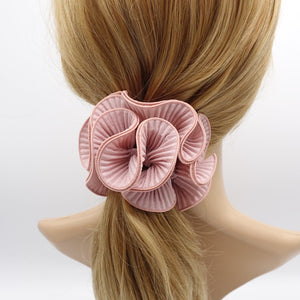 veryshine.com Scrunchies Pink pleated scrunchies 2  edge unique Spring hair scrunchy women hair accessory