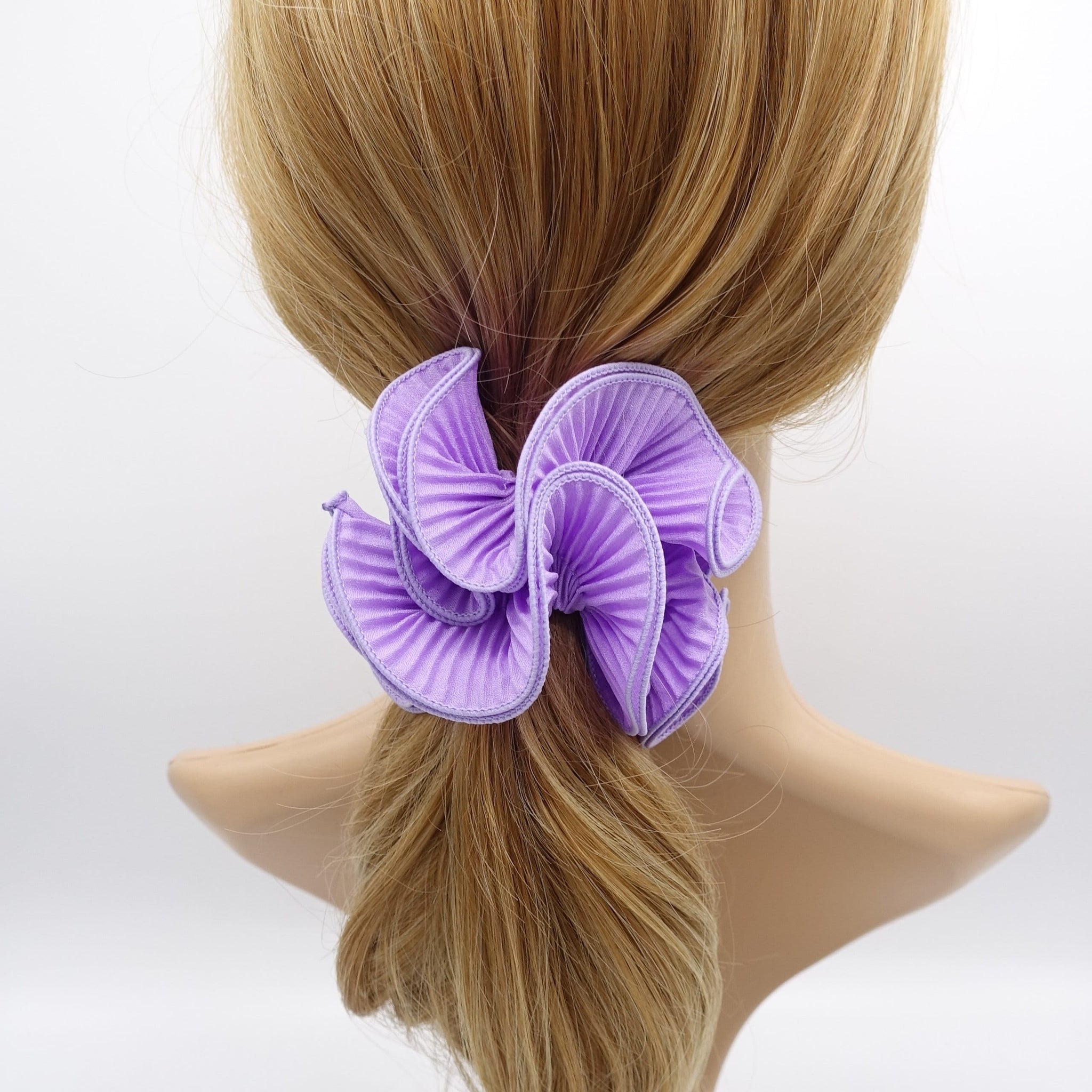 veryshine.com Scrunchies pleated scrunchies 2  edge unique Spring hair scrunchy women hair accessory