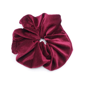 veryshine.com Scrunchies Red wine velour scrunchies, corduroy scrunchies, large scrunchies for women