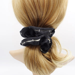 veryshine.com Scrunchies satin stitch scrunchies, black scrunchies for women