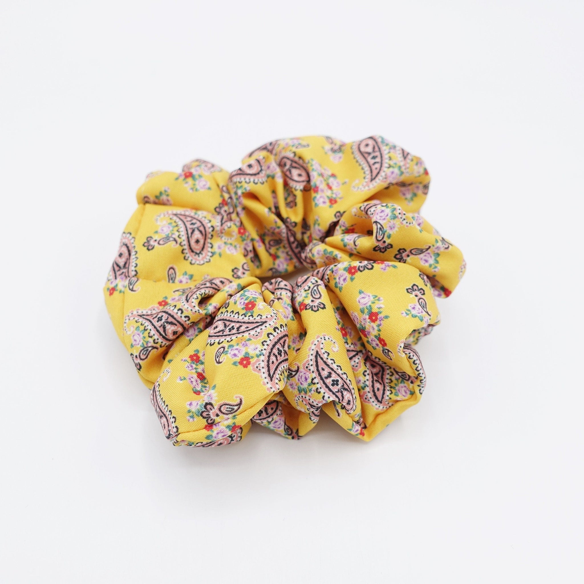 veryshine.com Scrunchies Yellow paisley scrunchies, basic scrunchies, hair accessory shop for women