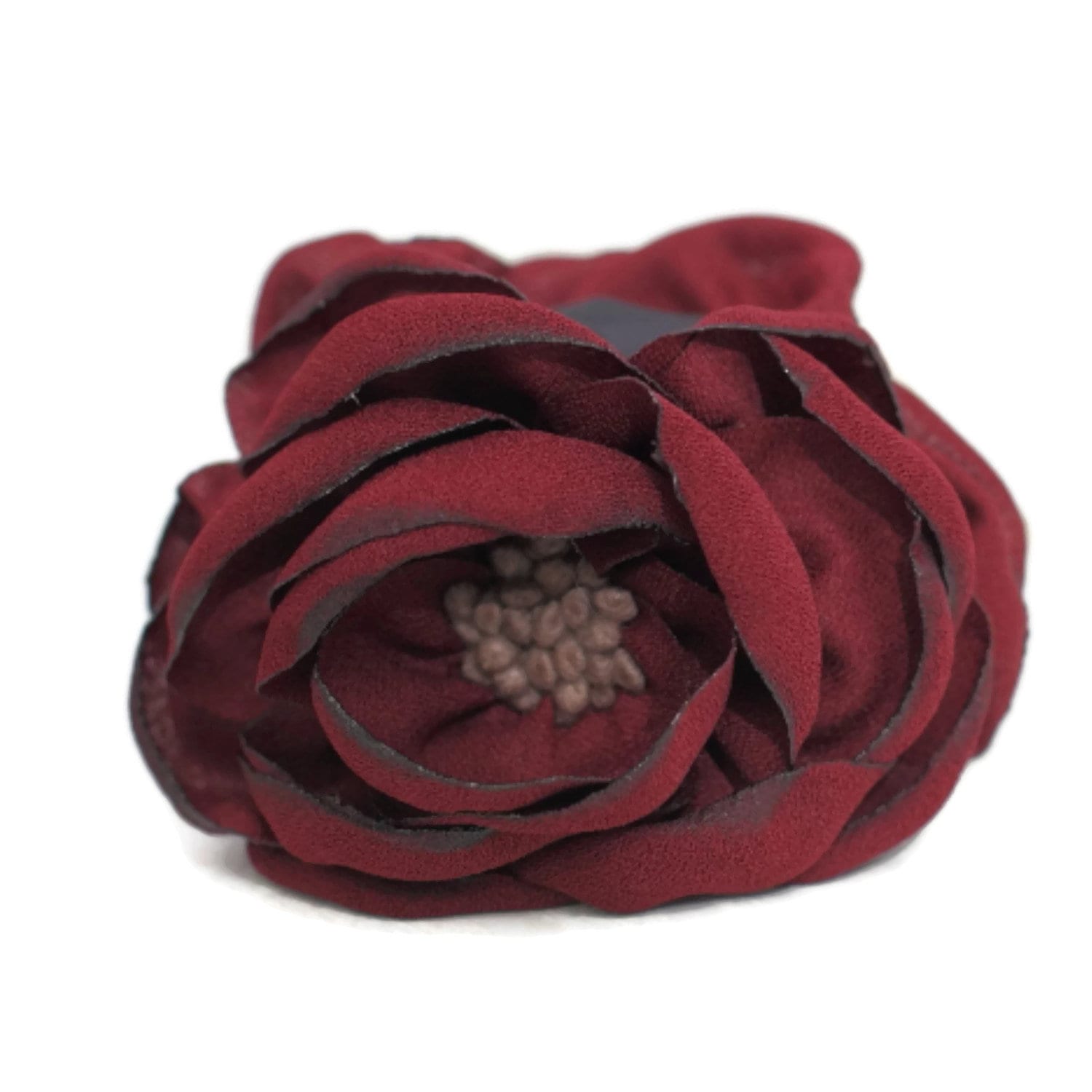 VeryShine Hair Claw Burgundy Flower Hair Jaw Claw Stamen Flower Hair Jaw Claw Clip Women Hair Accessory