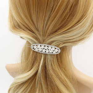 VeryShine Accessories oval pearl hair clip