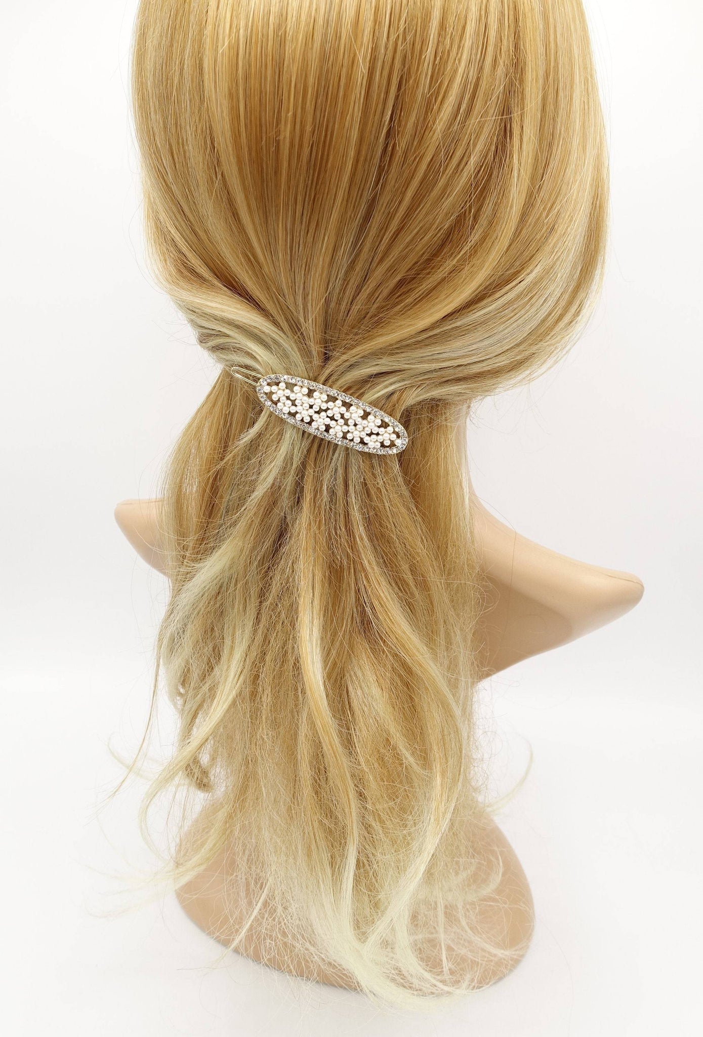 VeryShine Accessories oval pearl hair clip