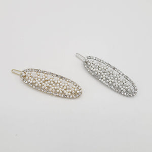 VeryShine Accessories oval pearl hair clip