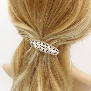 VeryShine Accessories oval pearl hair clip