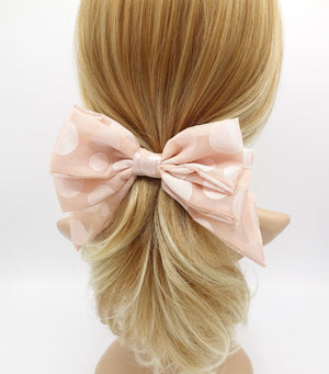 VeryShine chiffon dot hair bow for women