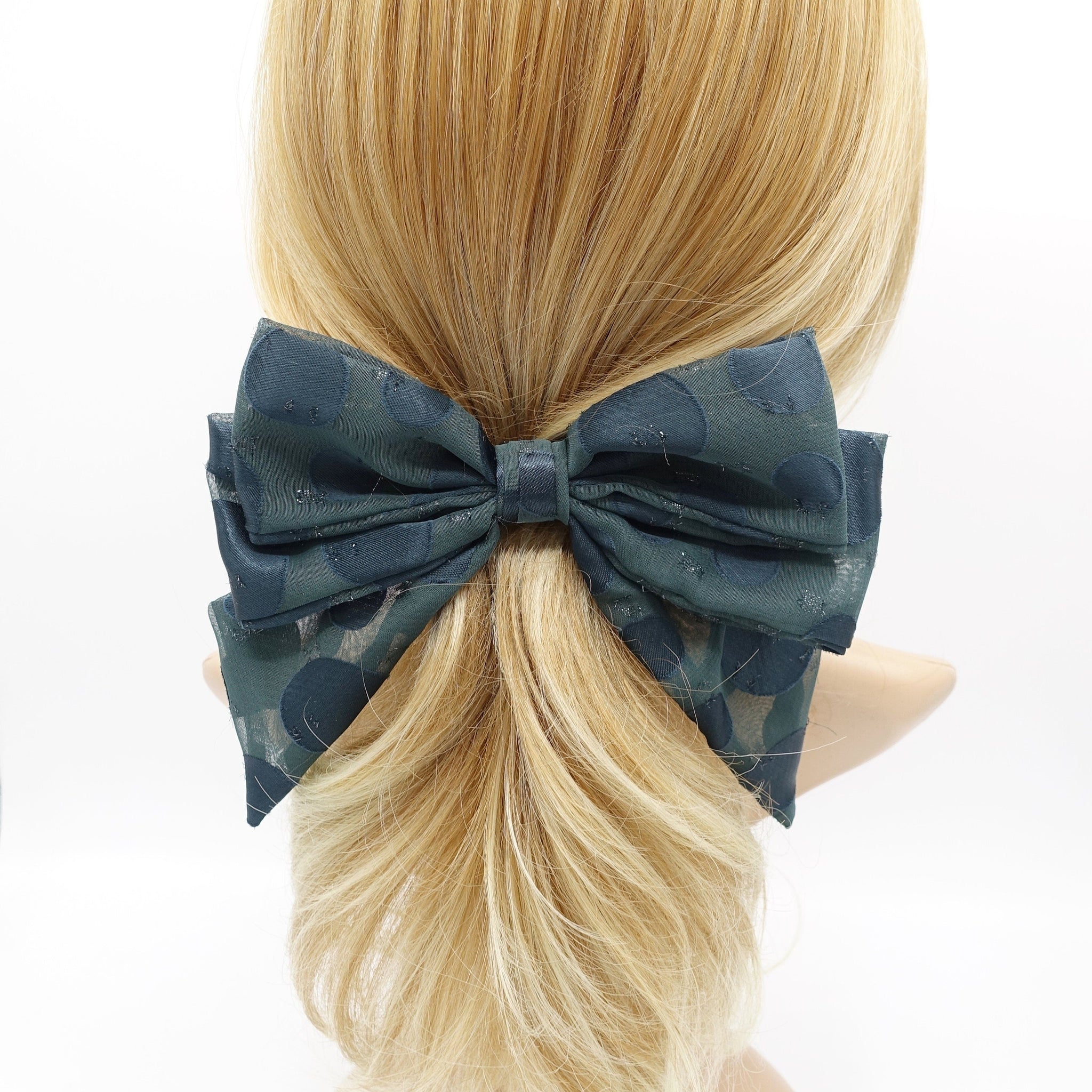 VeryShine chiffon dot hair bow for women