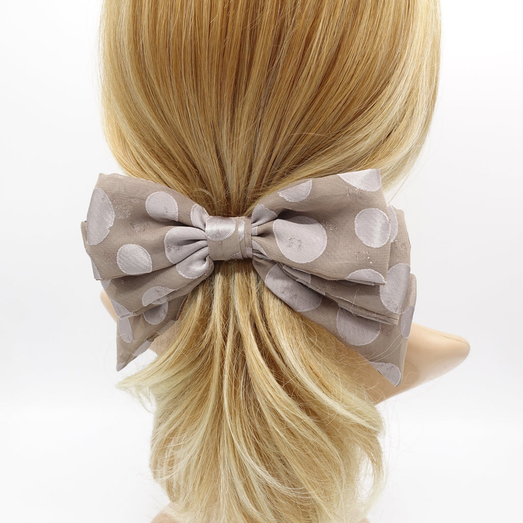 VeryShine chiffon dot hair bow for women