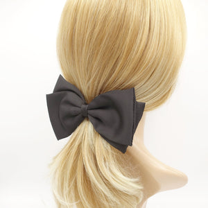 VeryShine claw/banana/barrette Black satin padded hair bow