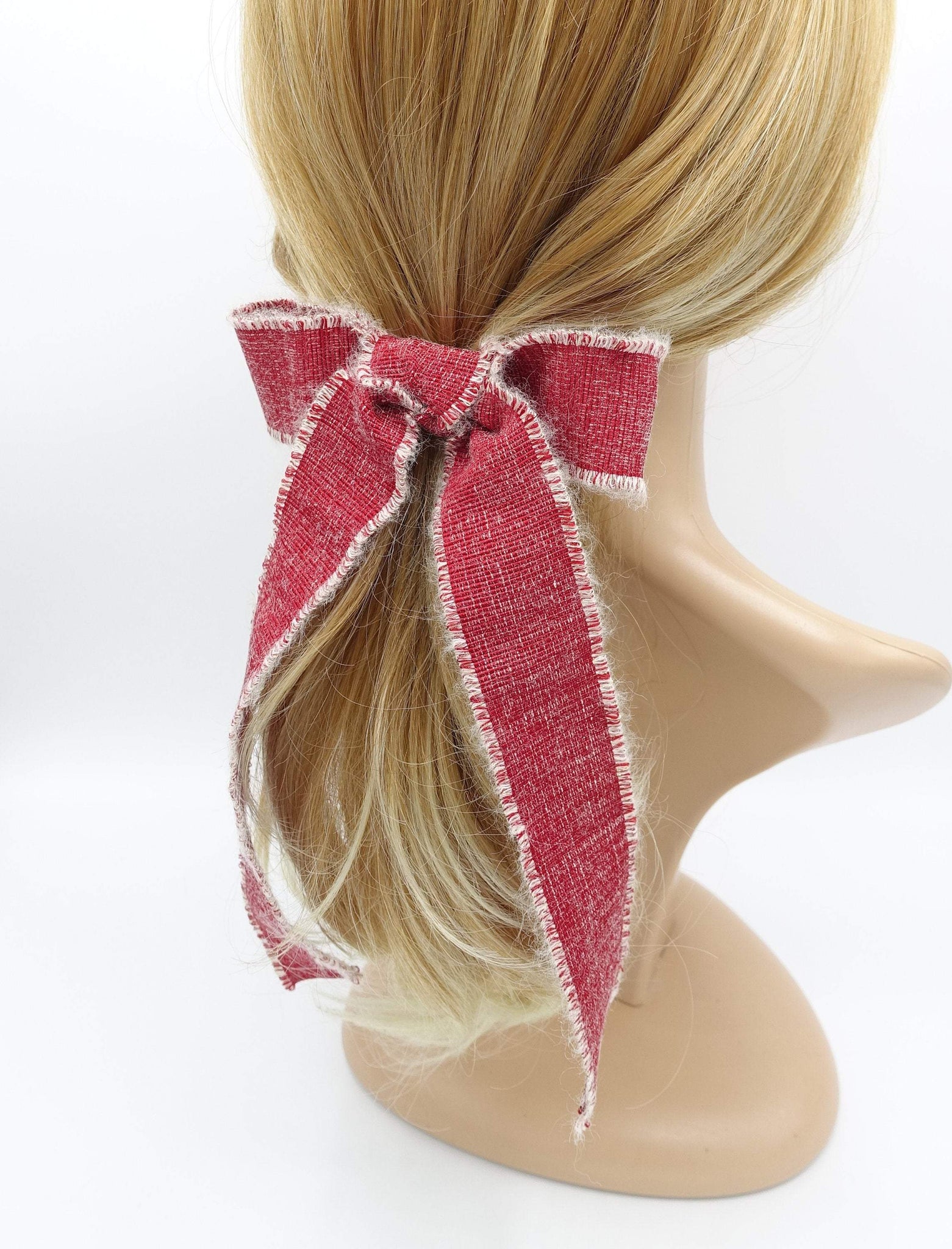 woolen hair bows 