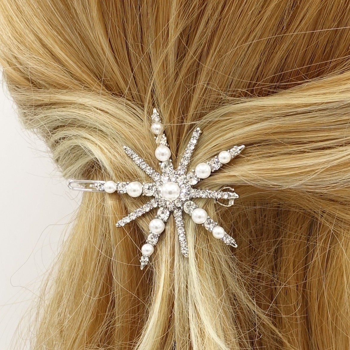 VeryShine claw/banana/barrette Star bang pearl rhinestone hair clip jewel embellished hair for women