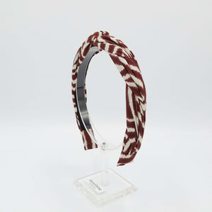 veryshine.com Accessories zebra print 2 strand crossed round braided headband for women