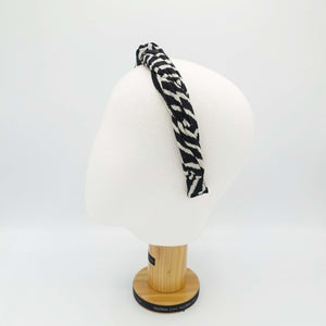 veryshine.com Accessories zebra print 2 strand crossed round braided headband for women