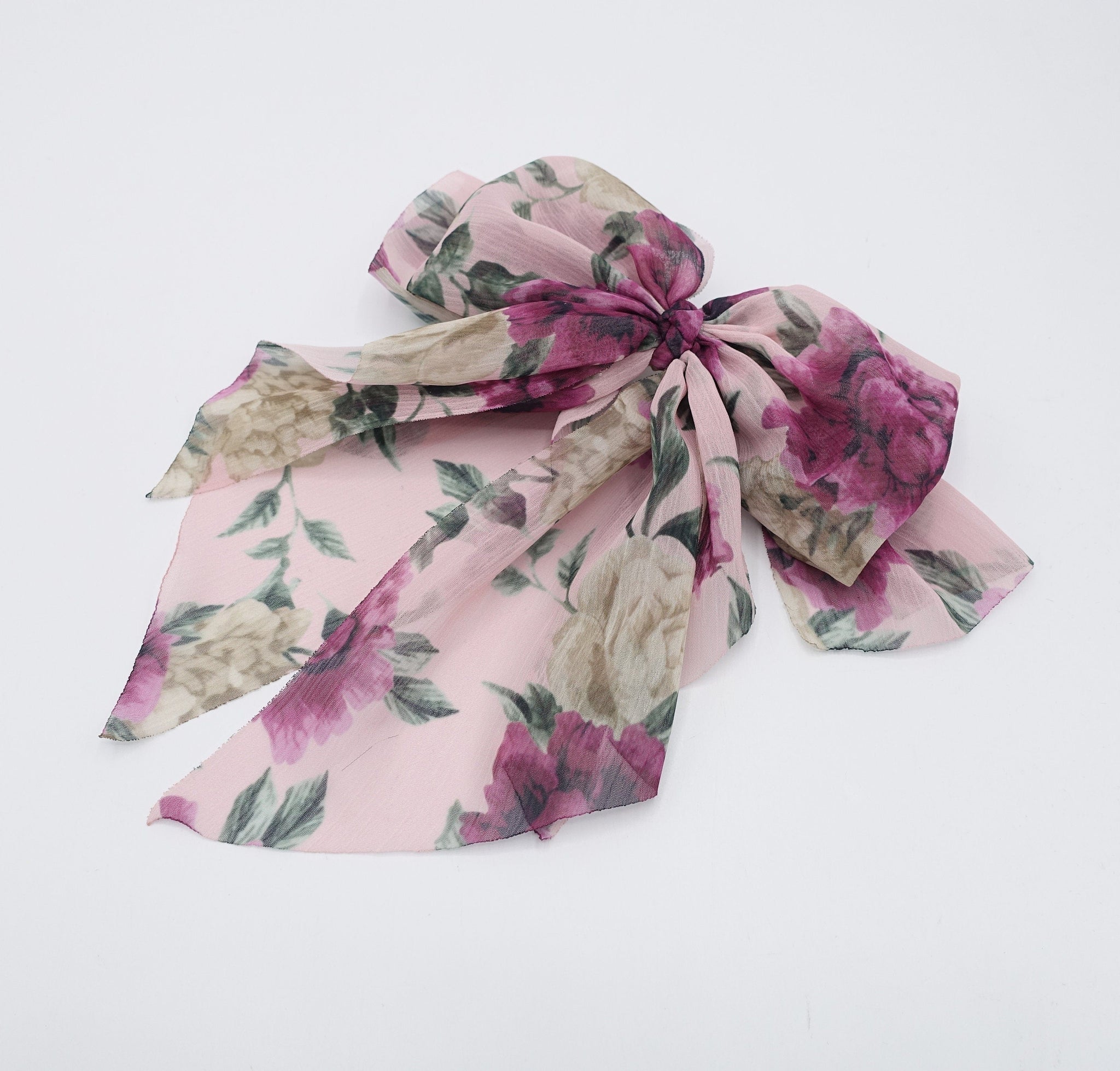 veryshine.com Barrette (Bow) big floral chiffon hair bow feminine hair accessory