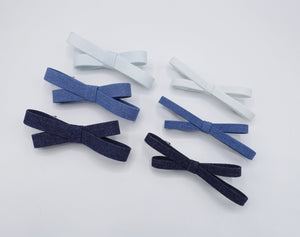 veryshine.com Barrette (Bow) denim bow barrette, casual hair barrette, daily hair bow for women