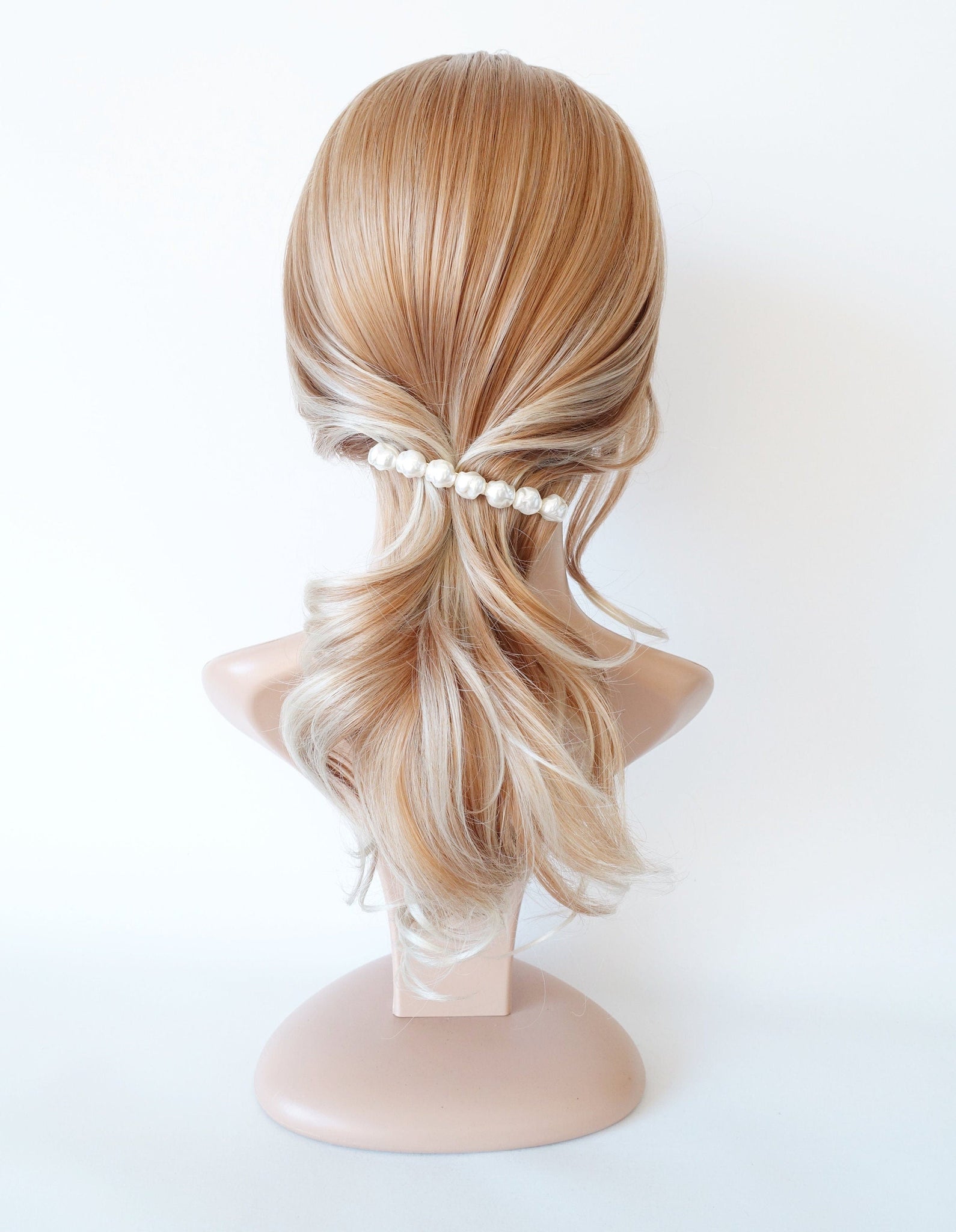 veryshine.com Barrette (Bow) irregular pearl embellished french hair barrette women hair accessories