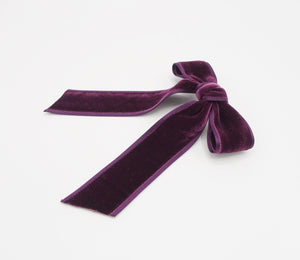 veryshine.com Barrette (Bow) Purple wine satin edge velvet hair bow in purple wine   VS-202103