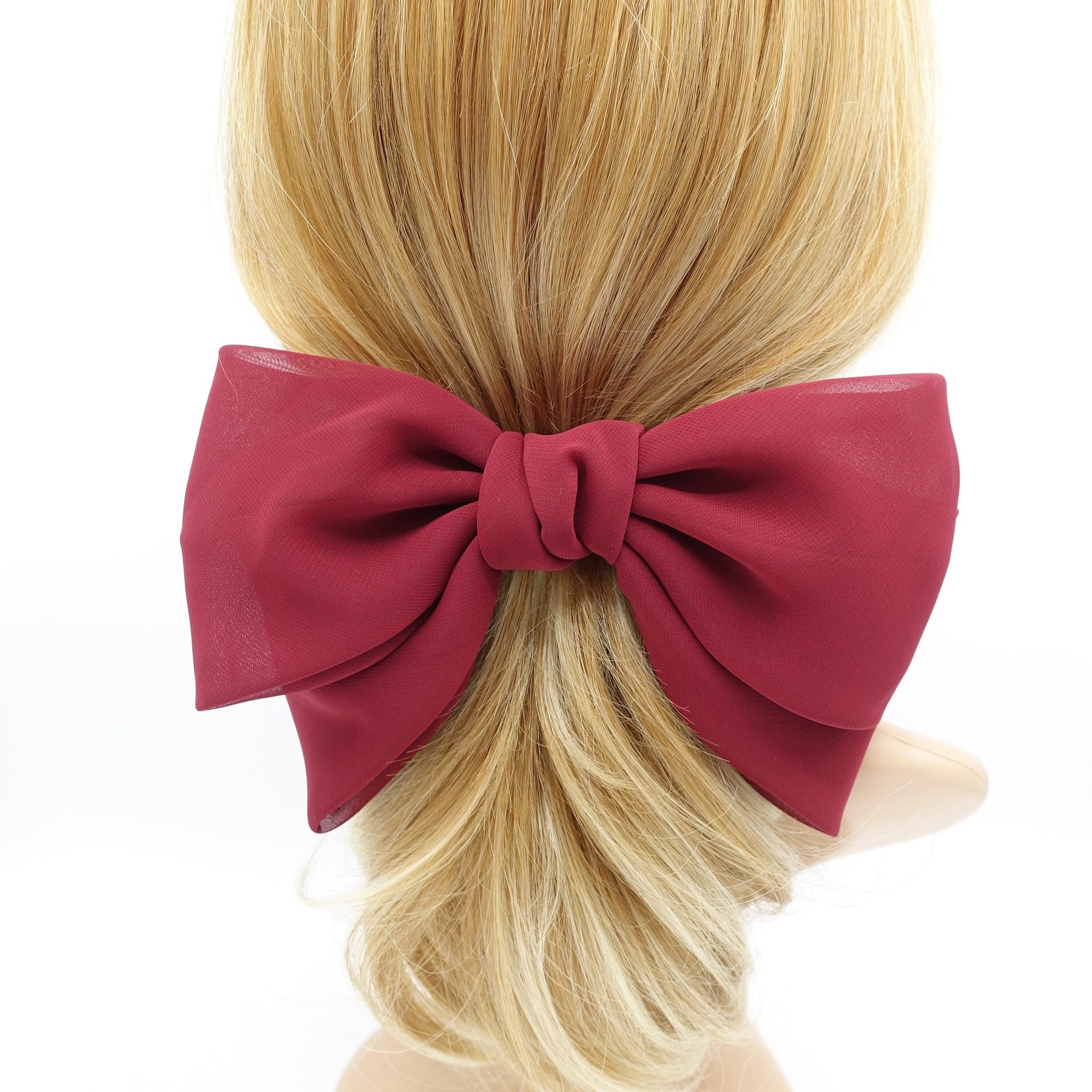 chiffon hair bows 