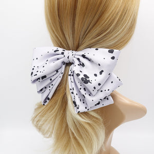 veryshine.com Barrette (Bow) satin ink dot pattern hair bow