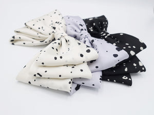 veryshine.com Barrette (Bow) satin ink dot pattern hair bow