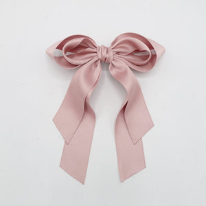 veryshine.com Barrette (Bow) satin layered double tail hair bow