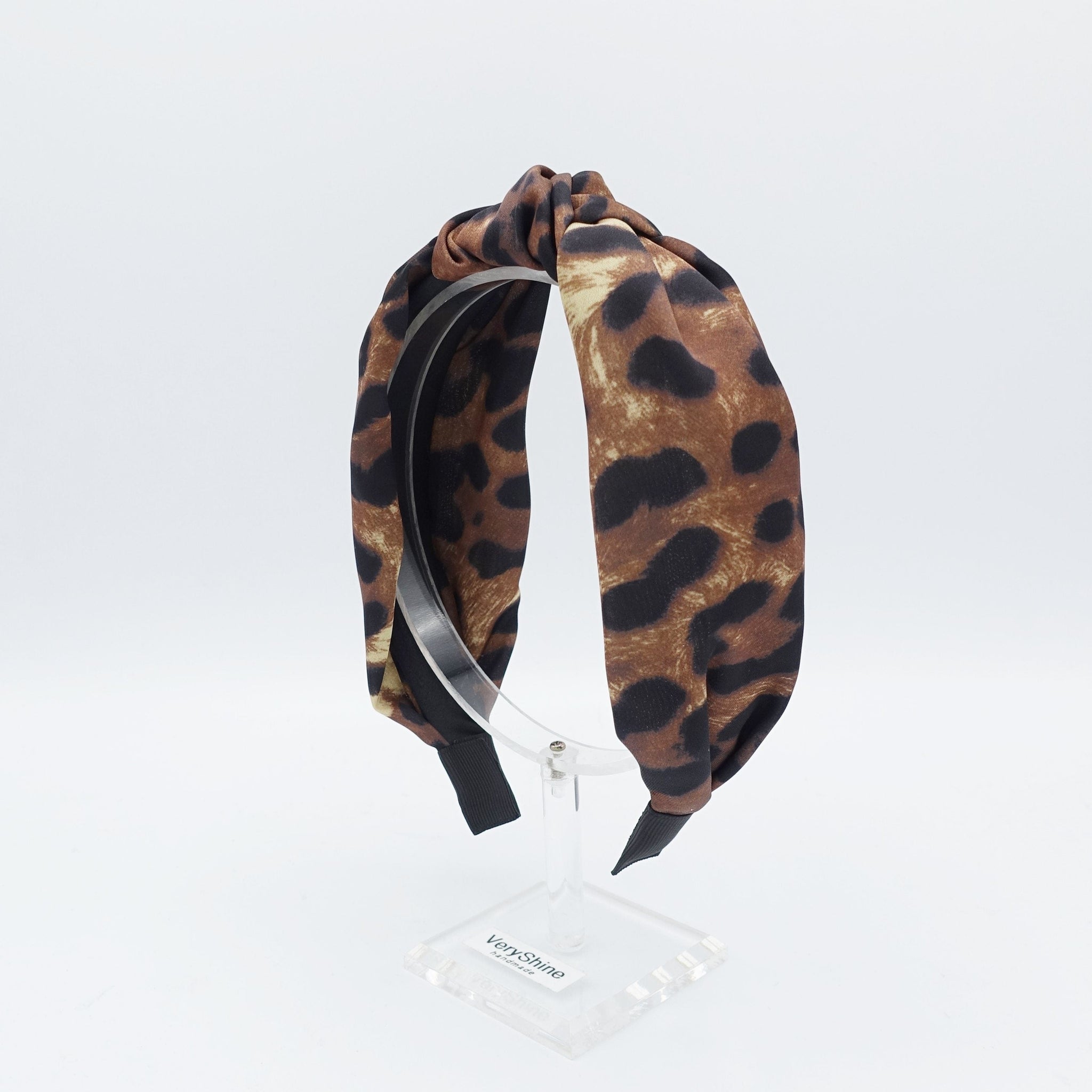 veryshine.com Barrette (Bow) satin leopard print hair bow headband collection women hair accessories
