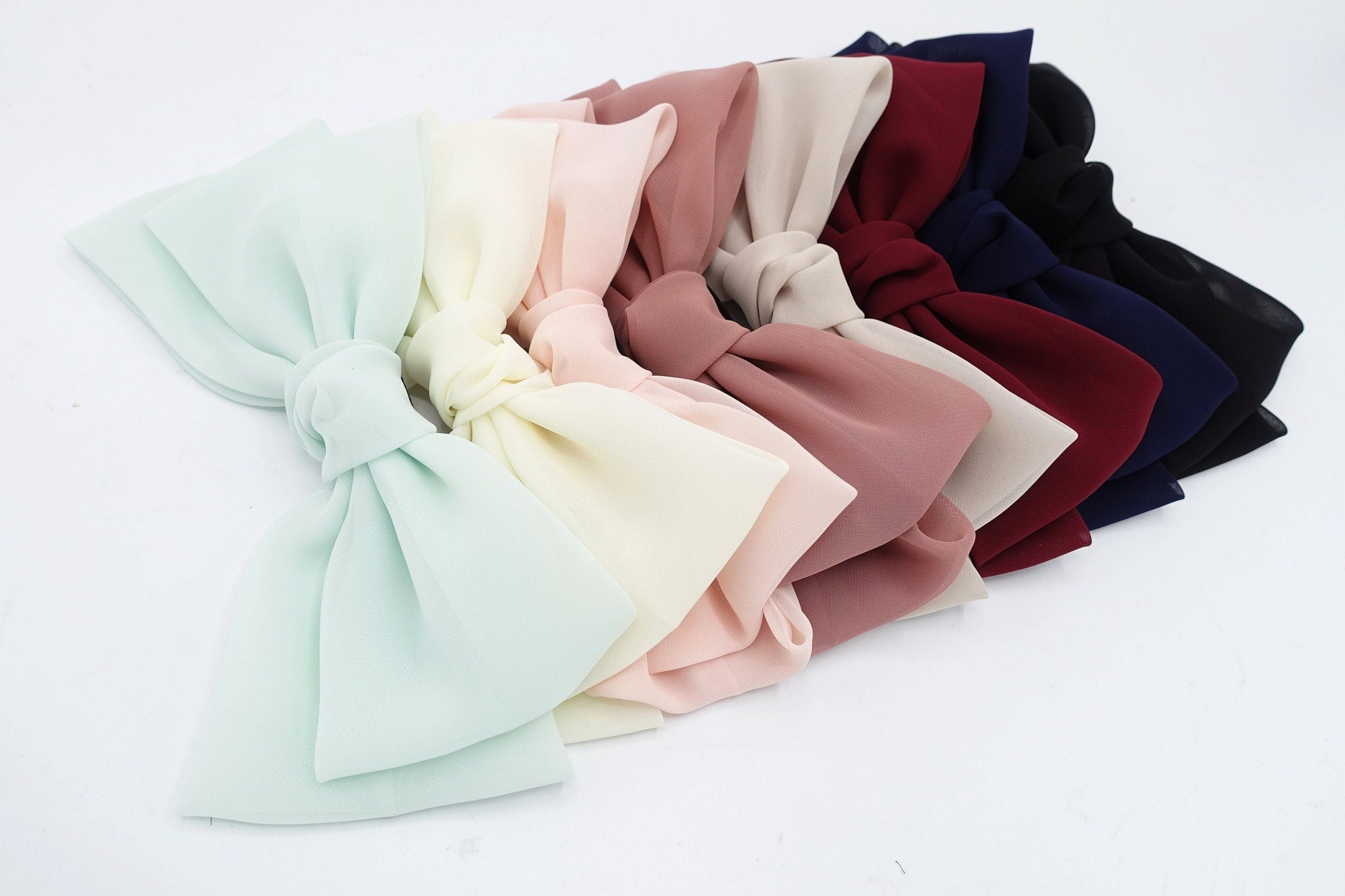 veryshine.com Barrette (Bow) sheer chiffon big bow hair barrette women hair accessory