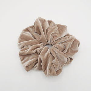 veryshine.com Beige oversized velvet scrunchies large Hair Elastics scrunchies Women Hair Accessories