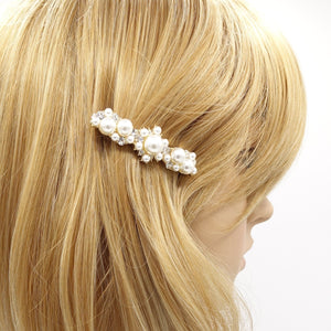 veryshine.com Bridal acc. jewel flower hair barrette pearl rhinestone embellished hair accessory for women