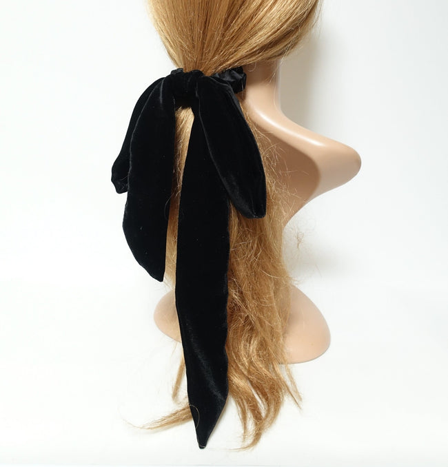 veryshine.com claw/banana/barrette 5 silk velvet long strap bow knot satin scrunchy luxury soft bow hair bow elastic scrunchies