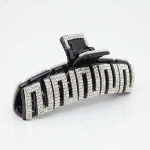 veryshine.com claw/banana/barrette Black Big Jeweled Rectangle Diamante Rhinestone Hair Jaw Claw Clip