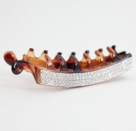Diamnte Big Banana Hair Clip 4 Row Dazzling Cubic Jewel Rhinestone Hair Clamp.