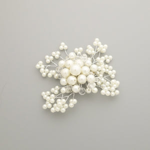 veryshine.com claw/banana/barrette faux pearl acrylic ball glass stone decorated hair clip brooch dress hair comb