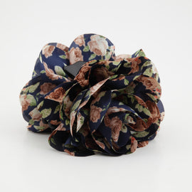 veryshine.com claw/banana/barrette Navy Flower Print Floral Petal Dahlia Hair Jaw Claw