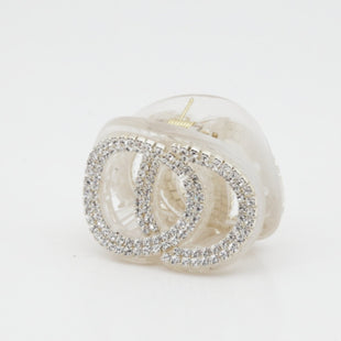 veryshine.com claw/banana/barrette White Circle Dissolve Dazzling Rhinestone Hair Jaw Claw Clip