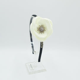 veryshine.com Cream white bling flower headband rhinestone embellished hairband party hairband dress hair accessory for women