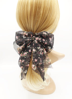 veryshine.com crinkled chiffon floral hair bow for women