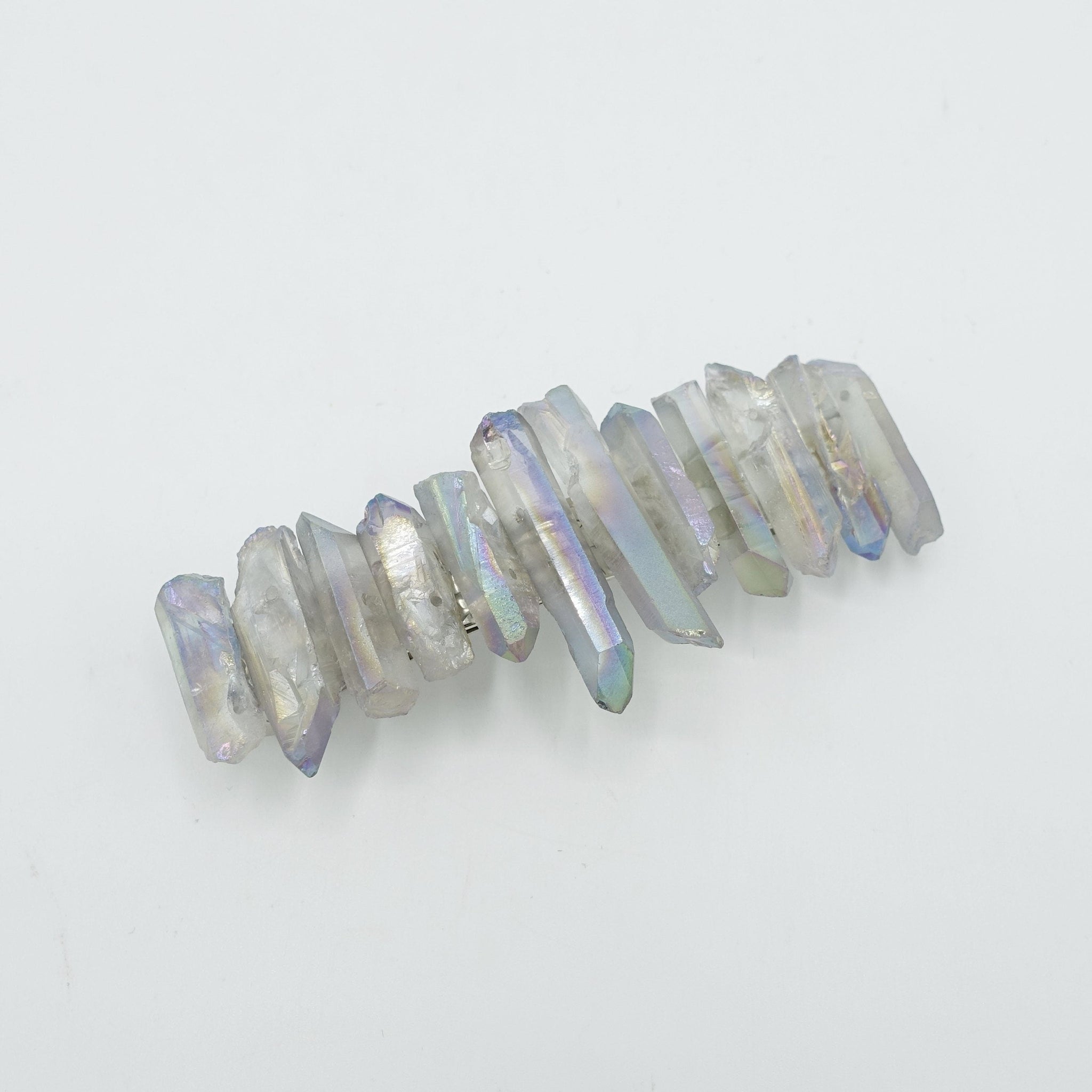 veryshine.com crystal stone hair barrette quartz dyed natural hair accessory for women