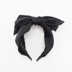 veryshine.com Hair Accessories silk satin layered bow knot headband loose droopy hairband for women