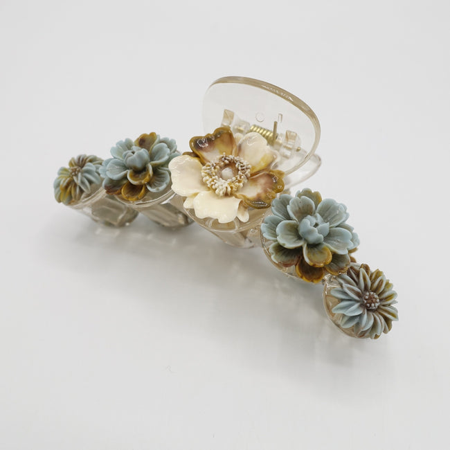 veryshine.com Hair Claw Mint flower embellished hair claw