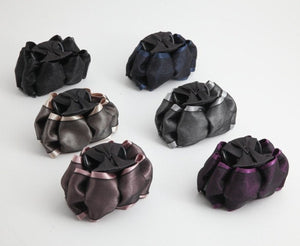 veryshine.com Hair Claw Satin  Bow Mesh Wrap Flat Style Hair Jaw Claw Clip Women Hair Accessories