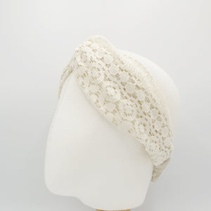 veryshine.com hairband/headband Cream lace cross hair turban twist headband women hair accessory