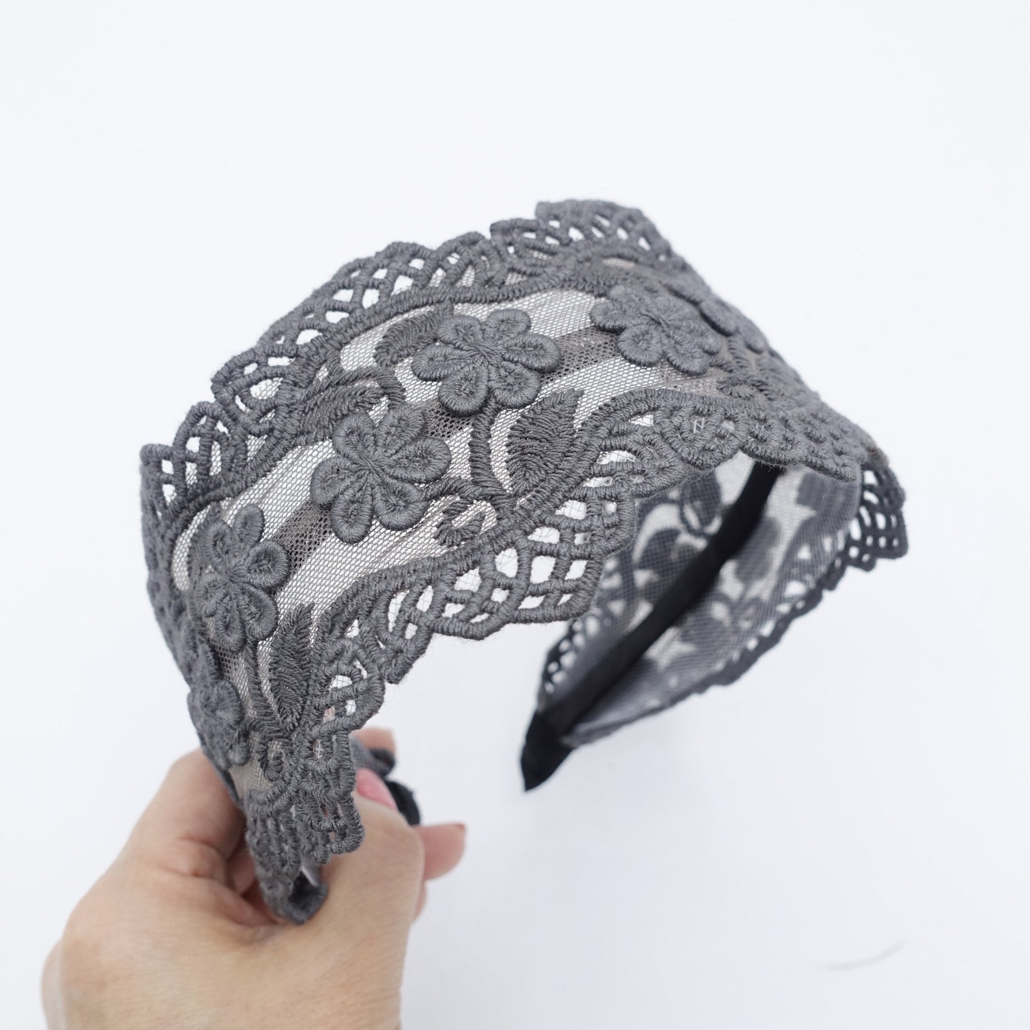 floral lace headband flat headband elegant women hair accessory