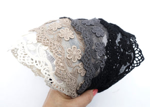 floral lace headband flat headband elegant women hair accessory –